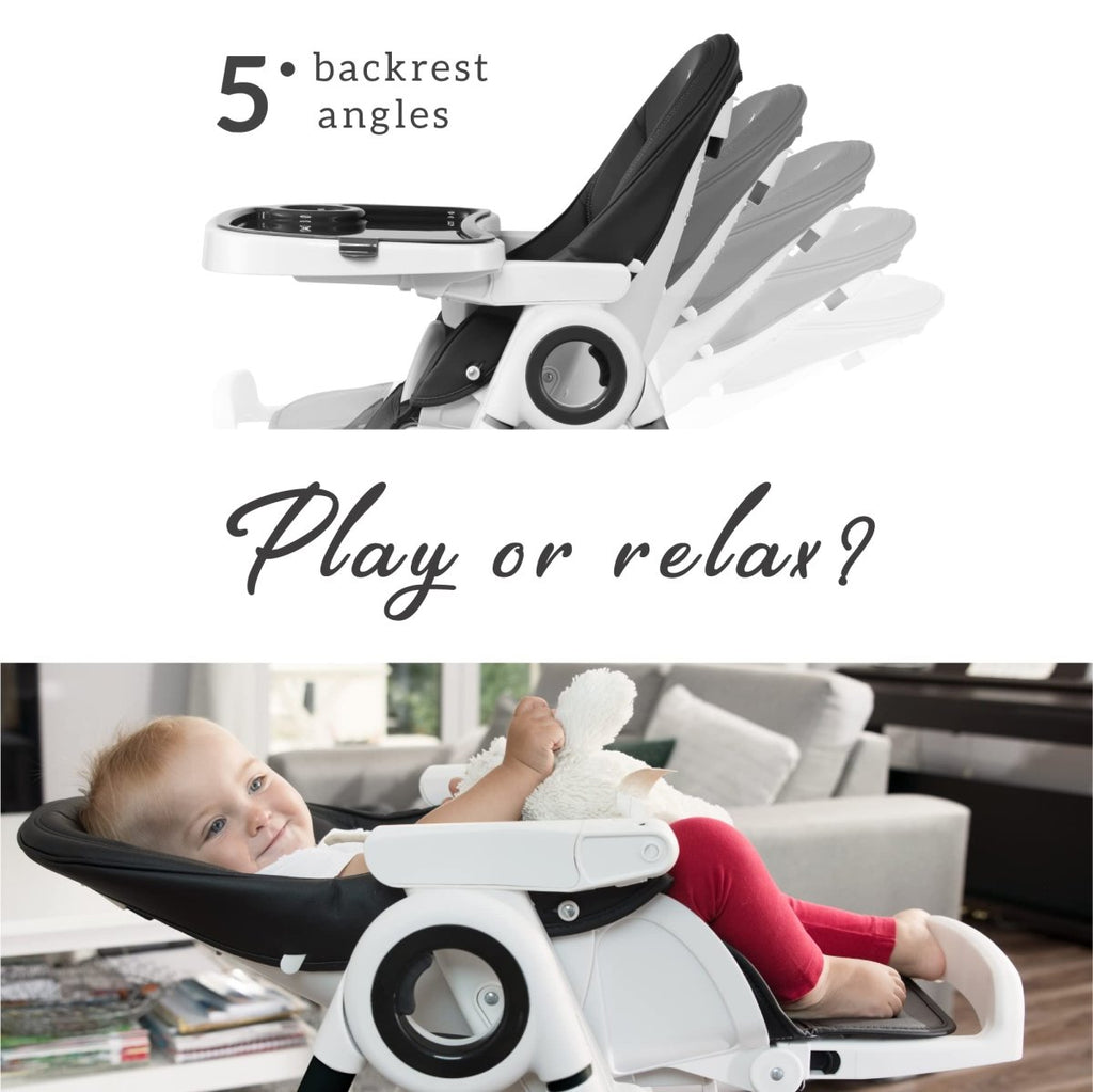 Sweety Fox Baby High Chair Adjustable to 7 Different Heights - Pink Baby Chair - Foldable High Chairs for Babies and Toddlers - LittleTreasures