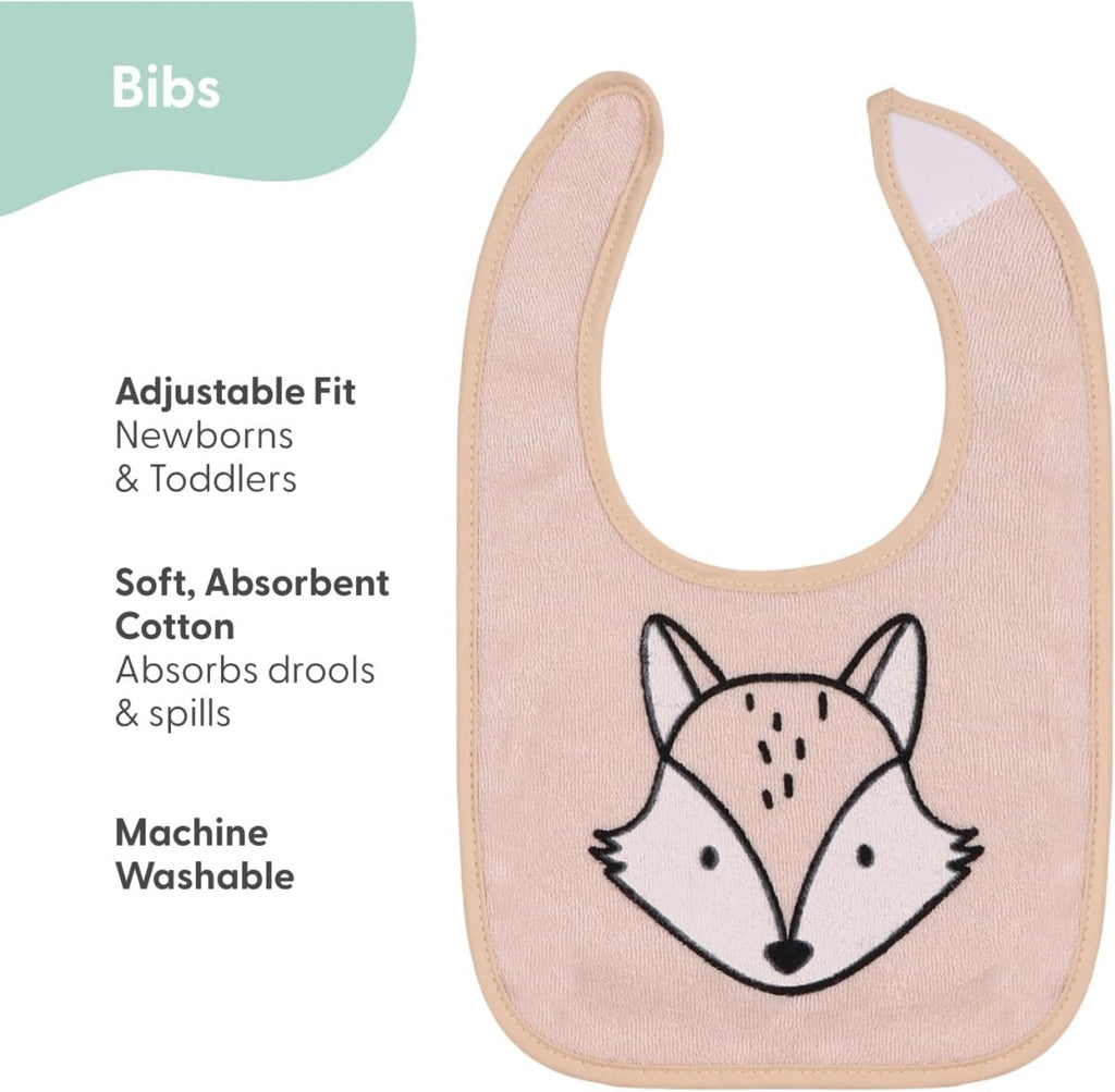 The Peanutshell Baby Boy or Girl Terry Bibs Set of 8 - 100% Cotton, Soft, Absorbent Baby Bibs for Boys and Girls, Unisex Toddler Set, Newborn & Infant - Black, White, Grey - LittleTreasures