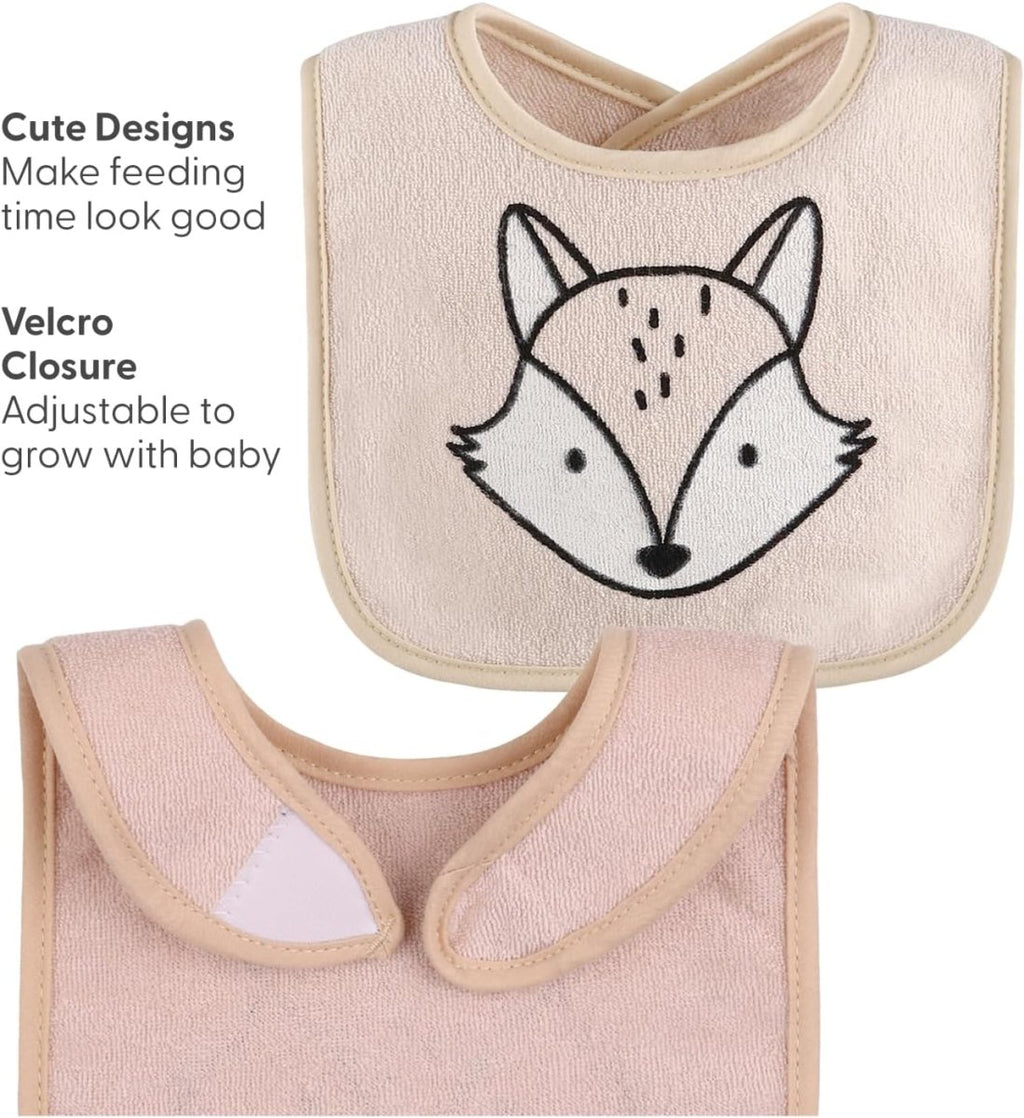 The Peanutshell Baby Boy or Girl Terry Bibs Set of 8 - 100% Cotton, Soft, Absorbent Baby Bibs for Boys and Girls, Unisex Toddler Set, Newborn & Infant - Black, White, Grey - LittleTreasures