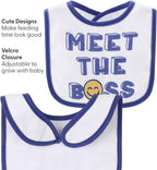 The Peanutshell Baby Boy Terry Bibs Set of 10 - 100% Cotton, Soft, Absorbent Baby Bibs, Toddler Boy Set, Newborn & Infant Bib - Oh Boy! - LittleTreasures