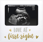 Tiny Ideas Sonogram Signature Frame Guest Book, Perfect for any Baby Registry, Marker Included For Guests to Leave Well - Wishes– Great for Celebrating Baby Showers or Birthdays, White - LittleTreasures
