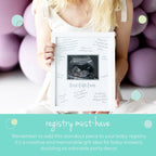 Tiny Ideas Sonogram Signature Frame Guest Book, Perfect for any Baby Registry, Marker Included For Guests to Leave Well - Wishes– Great for Celebrating Baby Showers or Birthdays, White - LittleTreasures