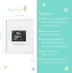 Tiny Ideas Sonogram Signature Frame Guest Book, Perfect for any Baby Registry, Marker Included For Guests to Leave Well - Wishes– Great for Celebrating Baby Showers or Birthdays, White - LittleTreasures
