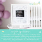 Tiny Ideas Sonogram Signature Frame Guest Book, Perfect for any Baby Registry, Marker Included For Guests to Leave Well - Wishes– Great for Celebrating Baby Showers or Birthdays, White - LittleTreasures