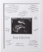 Tiny Ideas Sonogram Signature Frame Guest Book, Perfect for any Baby Registry, Marker Included For Guests to Leave Well - Wishes– Great for Celebrating Baby Showers or Birthdays, White - LittleTreasures