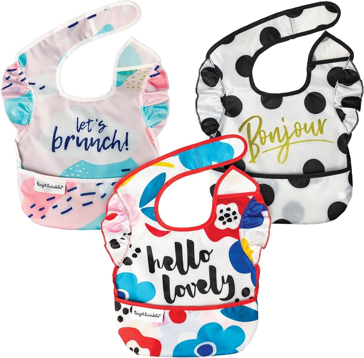 Tiny Twinkle Baby Girls ModernBaby Feeding Bibs - LittleTreasures