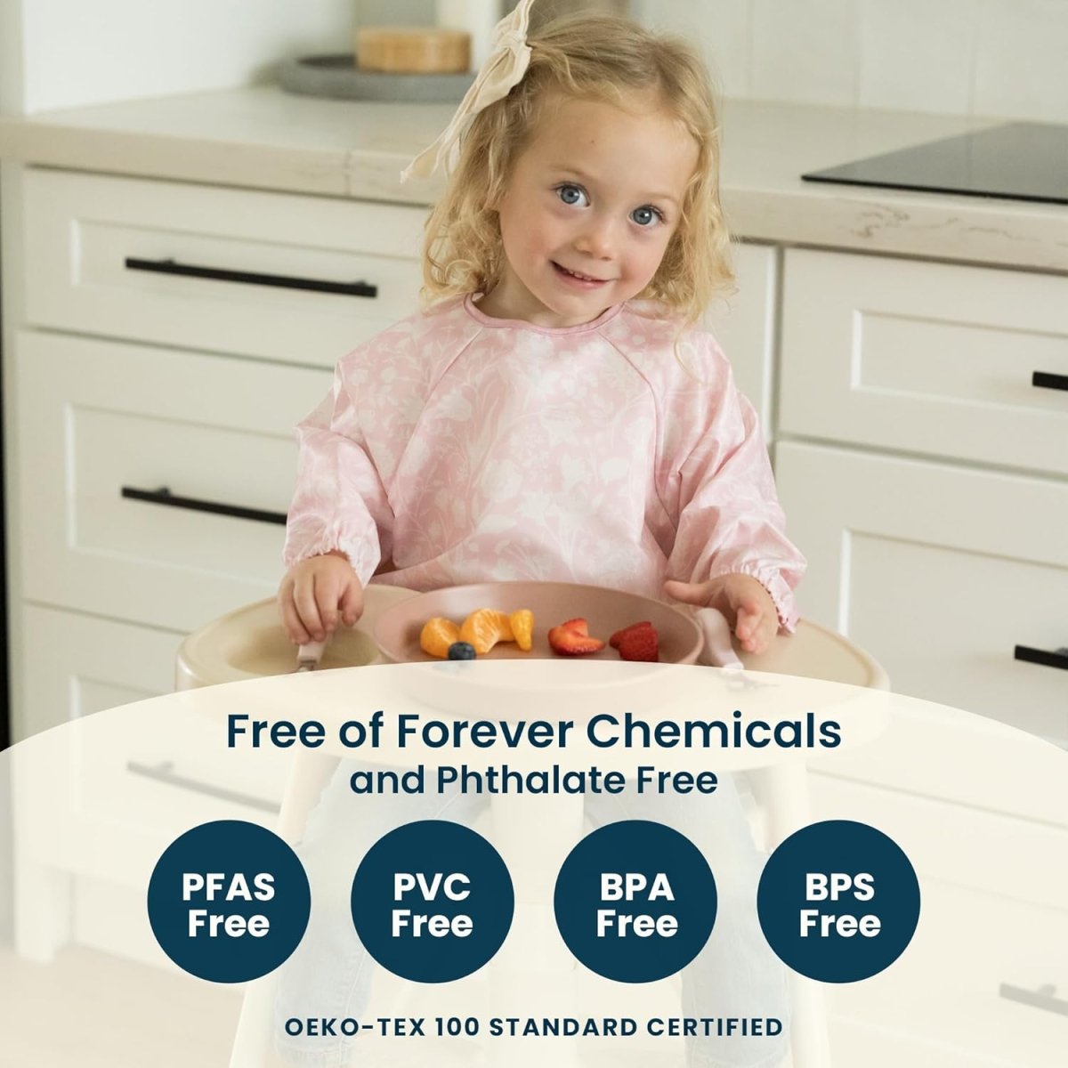 Tiny Twinkle Mess Proof Baby Bib, 2 Pack Long Sleeve Bib Outfit, Waterproof Bibs for Toddlers, Machine Washable, Tug Proof - LittleTreasures