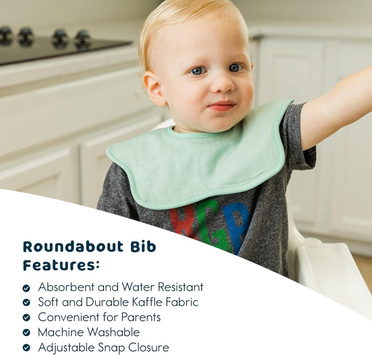 Tiny Twinkle Unisex Baby Kaffle Roundabout BibRoundabout Bib - LittleTreasures