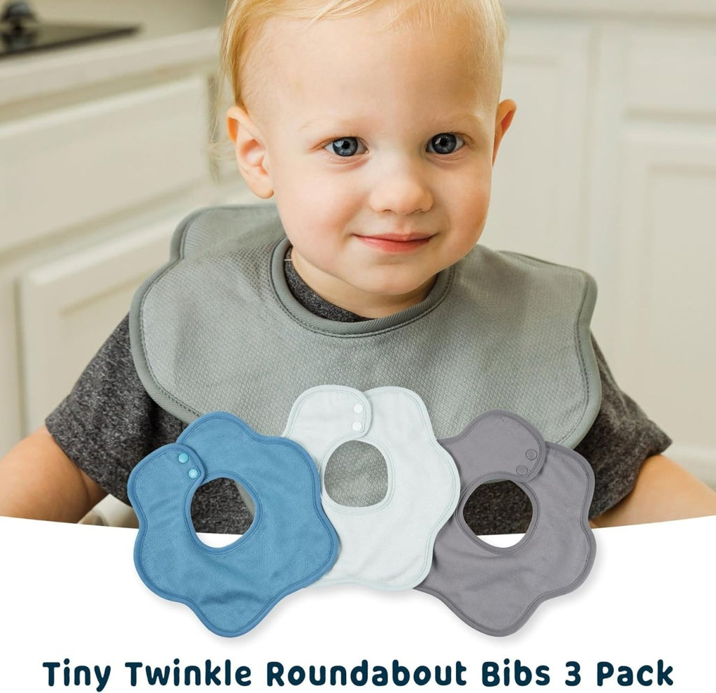 Tiny Twinkle Unisex Baby Kaffle Roundabout BibRoundabout Bib - LittleTreasures