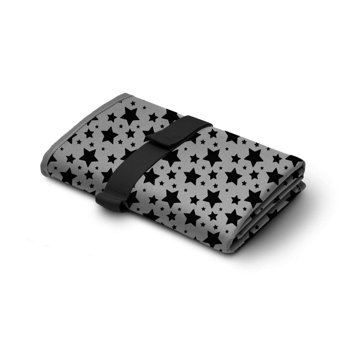 Toolik Baby Diaper Changing Pad, Extra Large (27.5 x 19.7 inch) Waterproof Mat for Stroller Walks or Diaper Bag, Fits Newborn and Toddler for Quick Change on The go (Grey, 3D Stars) - LittleTreasures