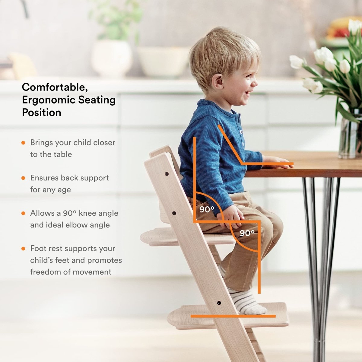 Tripp Trapp Chair from Stokke, Black - Adjustable, Convertible Chair for Toddlers, Children & Adults - Convenient, Comfortable & Ergonomic - Classic Design - LittleTreasures