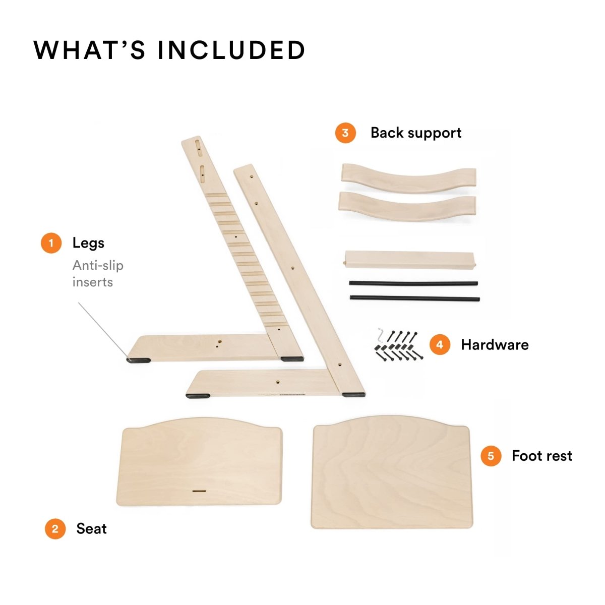 Tripp Trapp Chair from Stokke, Black - Adjustable, Convertible Chair for Toddlers, Children & Adults - Convenient, Comfortable & Ergonomic - Classic Design - LittleTreasures