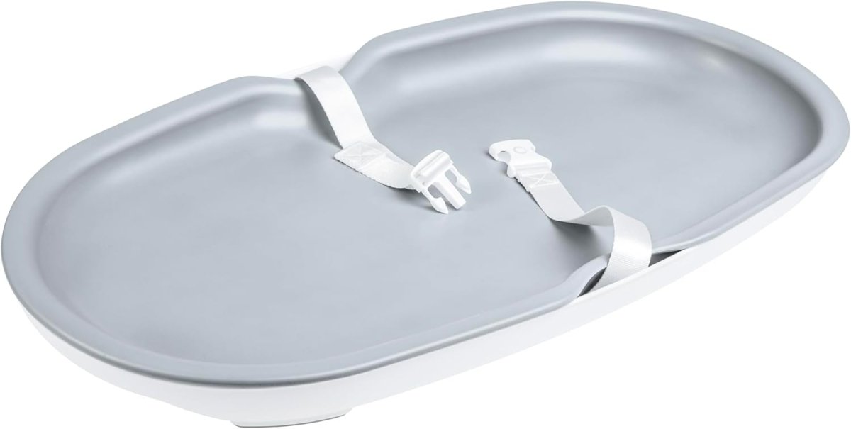 Ubbi Baby Changing Pad, Easy to Clean with Detachable Base, Lightweight, Waterproof Foam, includes Safety Strap and Non - Skid Feet, Taupe - LittleTreasures