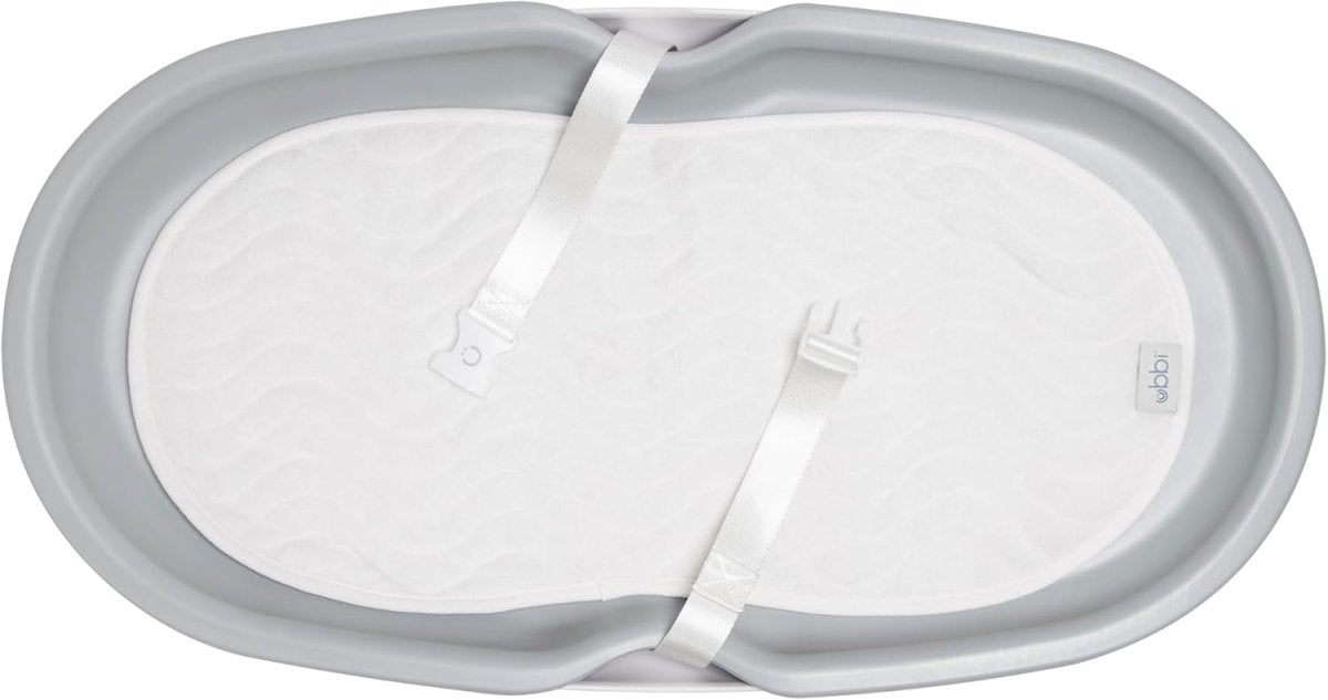 Ubbi Baby Changing Pad, Easy to Clean with Detachable Base, Lightweight, Waterproof Foam, includes Safety Strap and Non - Skid Feet, Taupe - LittleTreasures