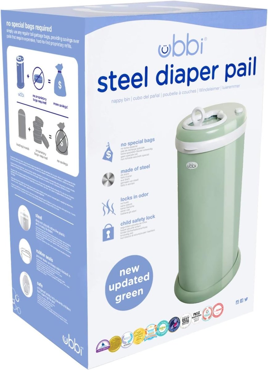 UBBI Diaper Pail - Sage (10033) - LittleTreasures