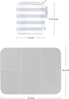 Ubbi Portable Changing Mat with Gray and White Storage Bag, Gray - LittleTreasures