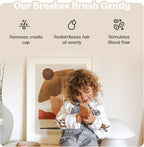 Ullabelle 4 Piece Wooden Baby Hair Brush and Comb Set for Newborns & Toddlers in Chic Gift Box - Ultra Soft Natural Goat Hair and Wood Baby Brush Set Prevents Cradle Cap - Perfect Registry Gift (Pink) - LittleTreasures