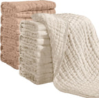 Ultra - Soft 100% Cotton Muslin Baby Burp Cloths - 6 Layer Absorbency - LittleTreasures