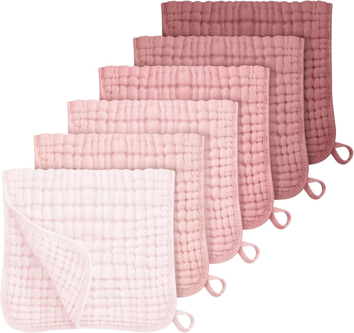 Ultra - Soft Organic Cotton Muslin Baby Burp Cloths - 6 Layer Absorbent - LittleTreasures