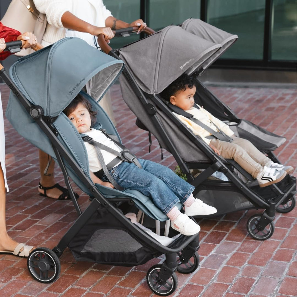 UPPAbaby Minu Duo Compact Twin Toddler Stroller, Greyson - LittleTreasures