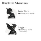 UPPAbaby Minu Duo Compact Twin Toddler Stroller, Greyson - LittleTreasures