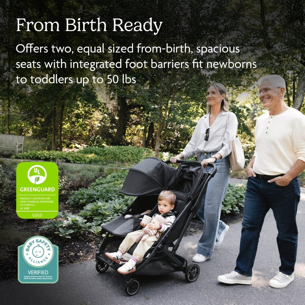 UPPAbaby Minu Duo Compact Twin Toddler Stroller, Greyson - LittleTreasures