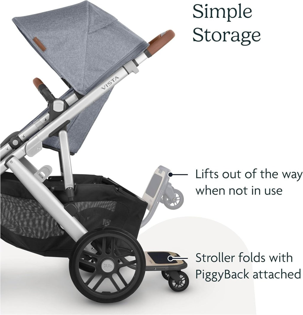 UPPAbaby PiggyBack Ride - Along Board for Vista, Vista V2, and Vista V3 Strollers/Quick Attachment for Children to Stand + Stroll / 55 lbs. Weight Capacity - LittleTreasures
