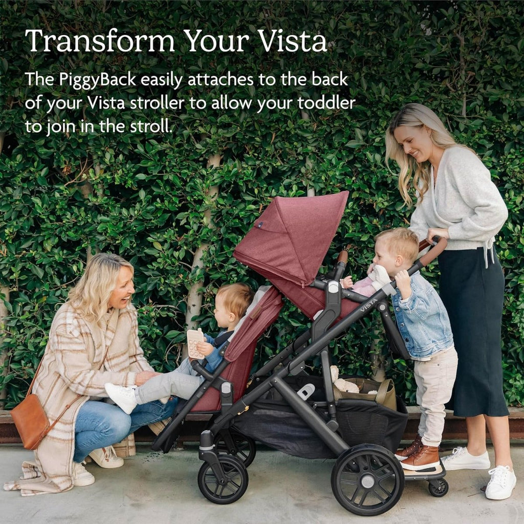 UPPAbaby PiggyBack Ride - Along Board for Vista, Vista V2, and Vista V3 Strollers/Quick Attachment for Children to Stand + Stroll / 55 lbs. Weight Capacity - LittleTreasures