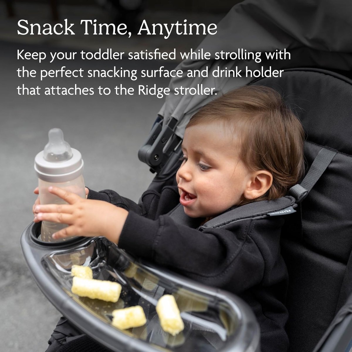 UPPAbaby Ridge Stroller Snack Tray with Cup Holder - Grey - LittleTreasures