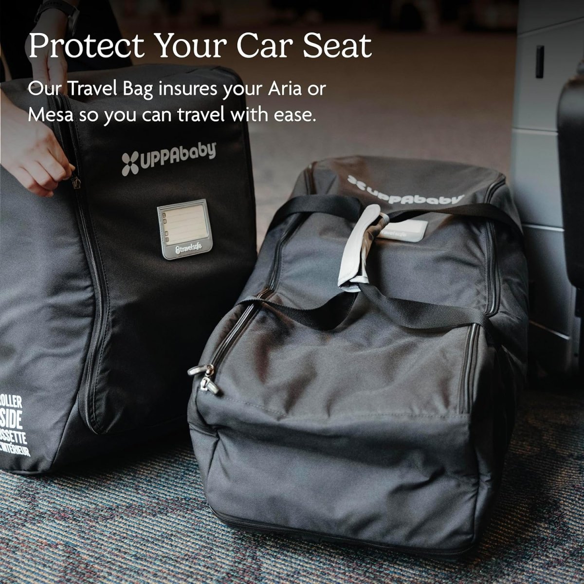 UPPAbaby TravelSafe Aria/Mesa Car Seat Bag - Charcoal - LittleTreasures