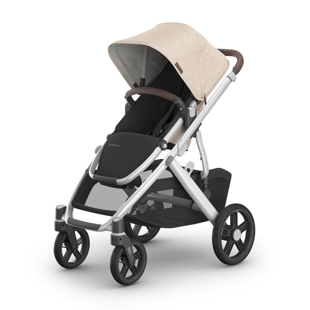 UPPAbaby Vista V3 Stroller - Full - Size Single - to - Double Stroller System - Toddler Seat, Bug Shield, Rain Shield, and Storage Bag Included - Jake (Charcoal/Carbon Frame/Black Leather) - LittleTreasures