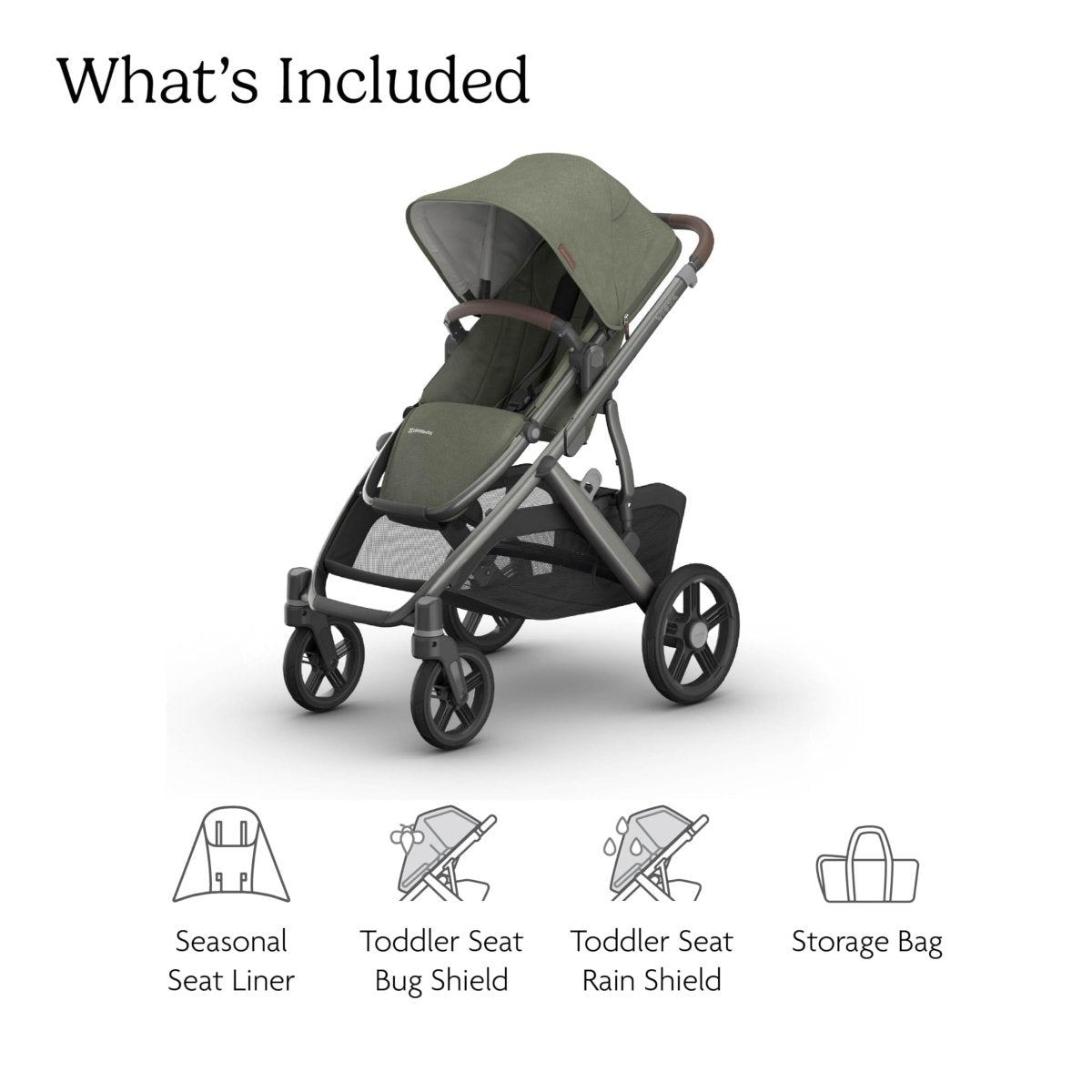 UPPAbaby Vista V3 Stroller - Full - Size Single - to - Double Stroller System - Toddler Seat, Bug Shield, Rain Shield, and Storage Bag Included - Jake (Charcoal/Carbon Frame/Black Leather) - LittleTreasures