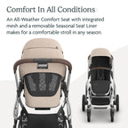 UPPAbaby Vista V3 Stroller - Full - Size Single - to - Double Stroller System - Toddler Seat, Bug Shield, Rain Shield, and Storage Bag Included - Jake (Charcoal/Carbon Frame/Black Leather) - LittleTreasures