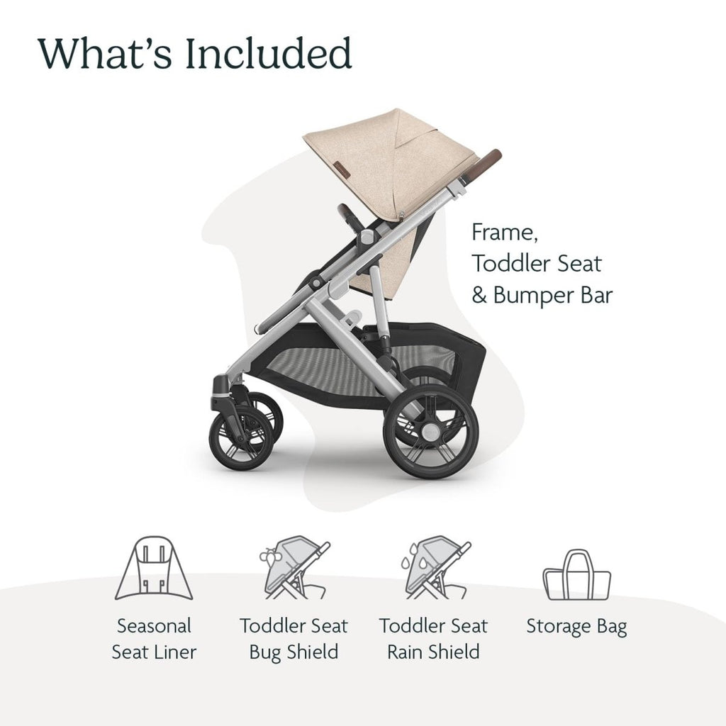 UPPAbaby Vista V3 Stroller - Full - Size Single - to - Double Stroller System - Toddler Seat, Bug Shield, Rain Shield, and Storage Bag Included - Jake (Charcoal/Carbon Frame/Black Leather) - LittleTreasures