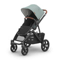 UPPAbaby Vista V3 Stroller - Full - Size Single - to - Double Stroller System - Toddler Seat, Bug Shield, Rain Shield, and Storage Bag Included - Jake (Charcoal/Carbon Frame/Black Leather) - LittleTreasures