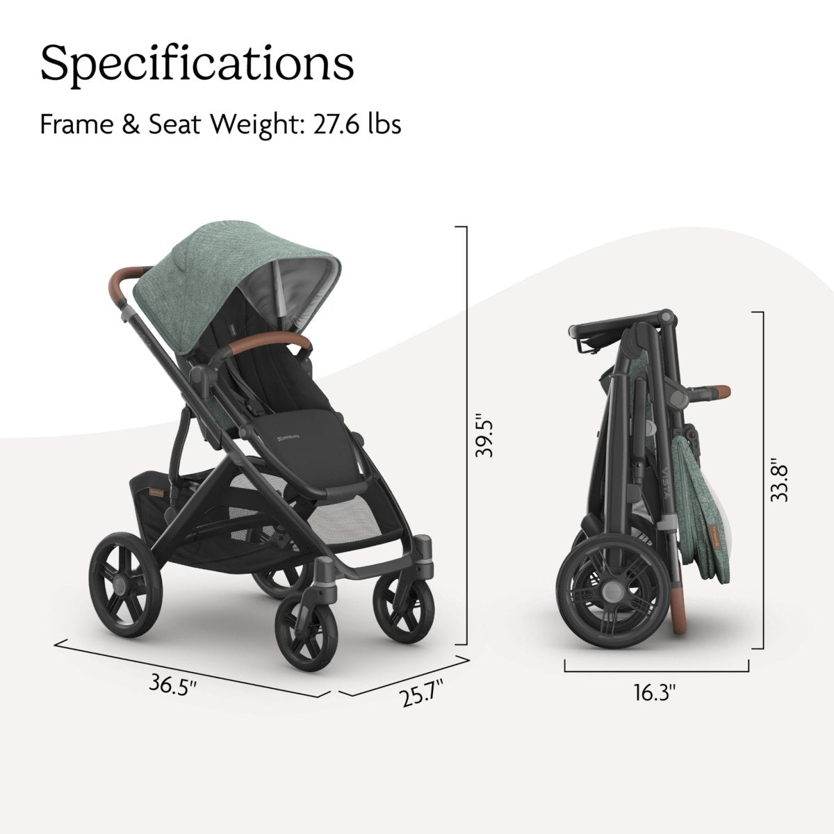 UPPAbaby Vista V3 Stroller - Full - Size Single - to - Double Stroller System - Toddler Seat, Bug Shield, Rain Shield, and Storage Bag Included - Jake (Charcoal/Carbon Frame/Black Leather) - LittleTreasures