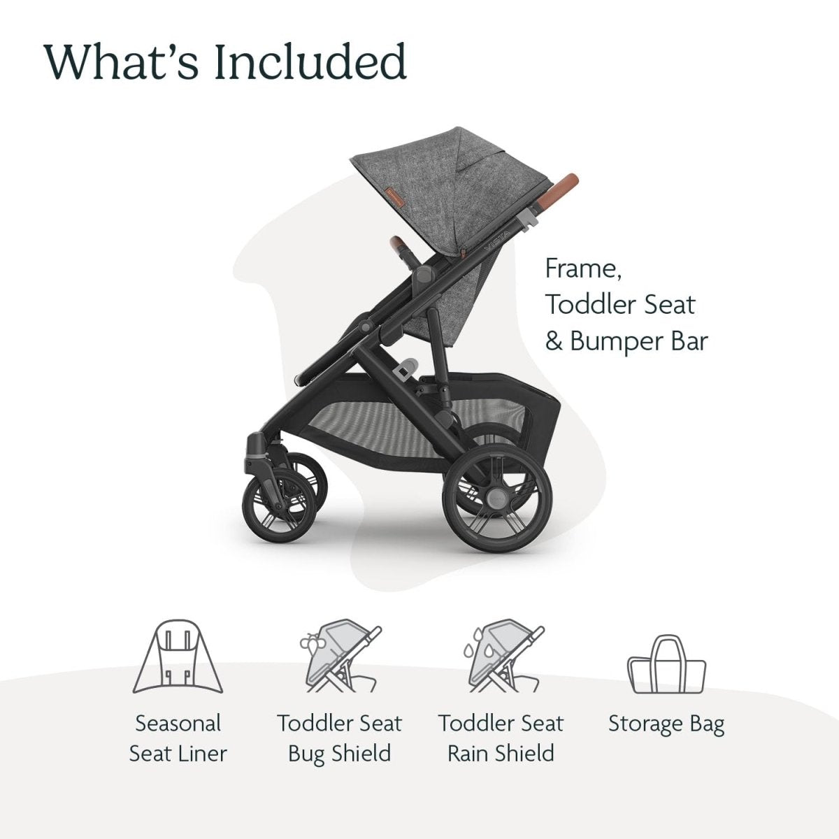 UPPAbaby Vista V3 Stroller - Full - Size Single - to - Double Stroller System - Toddler Seat, Bug Shield, Rain Shield, and Storage Bag Included - Jake (Charcoal/Carbon Frame/Black Leather) - LittleTreasures