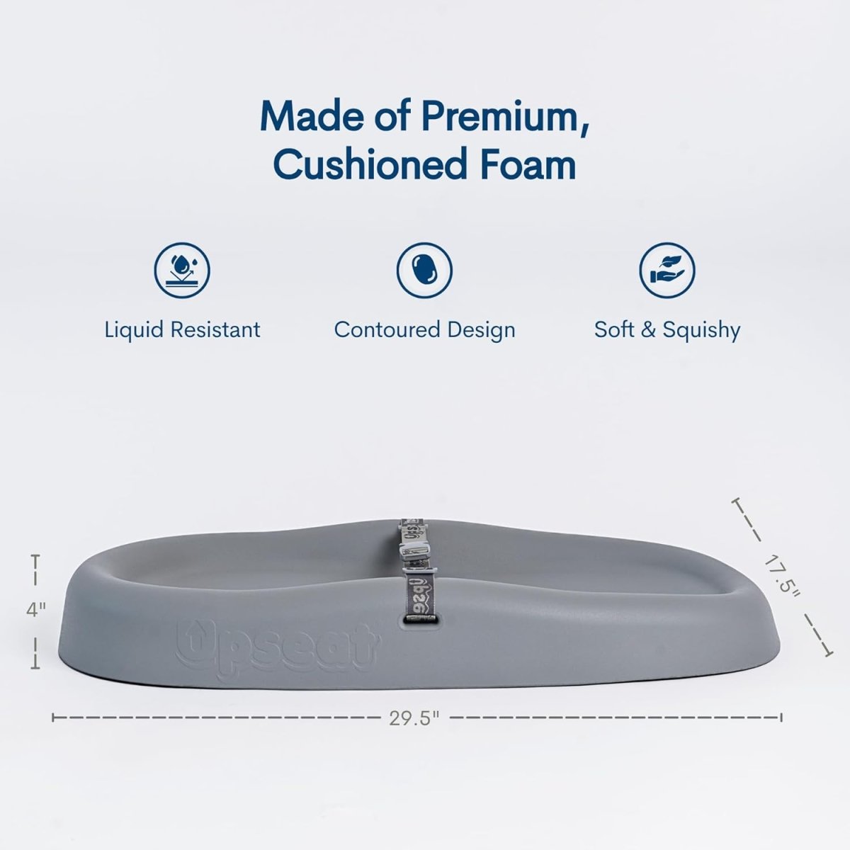 Upseat Baby Changing Pad, Non - Slip Grippy Design, Premium Cushioned Foam, Contoured for Comfort, Waterproof and Easy - to - Clean, Liquid - Resistant, Made in Canada (Coconut) - LittleTreasures