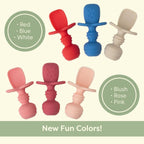 Upward Baby Silicone Self - Feeding Spoons for Toddlers, 3 Pack - LittleTreasures