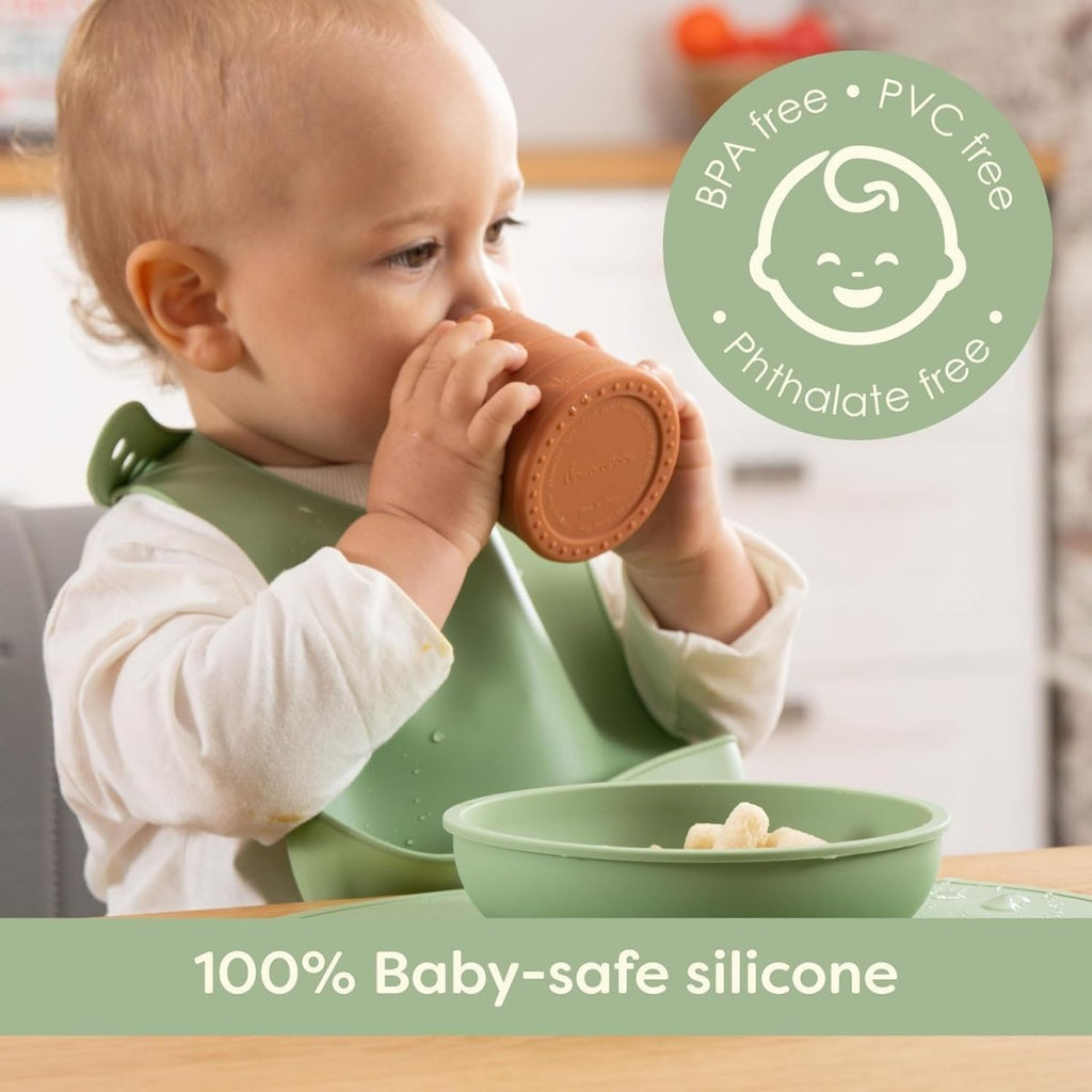 UpwardBaby Silicone Feeding Set: Suction Bowl & Spill - Proof Cup - LittleTreasures