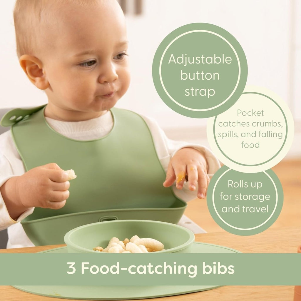 UpwardBaby Silicone Feeding Set: Suction Bowl & Spill - Proof Cup - LittleTreasures