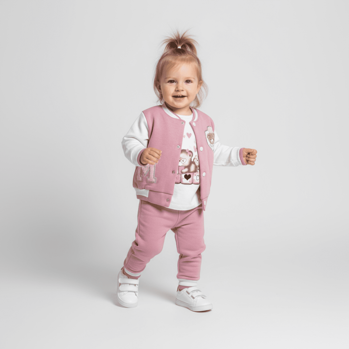 Varsity Bear Girls Jogger Set - LittleTreasures