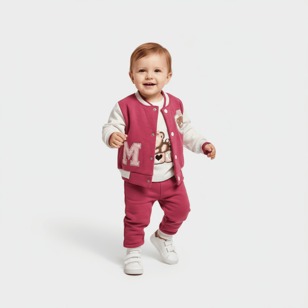 Varsity Bear Girls Jogger Set - LittleTreasures