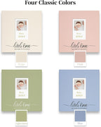 Vienrose Self Adhesive Photo Album 4x6 with Window Baby Memory Book Linen Cover with PVC Cover Photo Sleeve & 2 Decorative Cards DIY Scrapbook for Newborn, Baby Shower 20 Sheets 40 Pages Beige - LittleTreasures