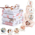 Viviland 100% Cotton Baby Muslin Burp Cloths - Soft & Absorbent - LittleTreasures