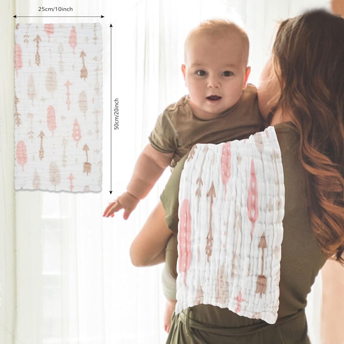 Viviland 100% Cotton Baby Muslin Burp Cloths - Soft & Absorbent - LittleTreasures