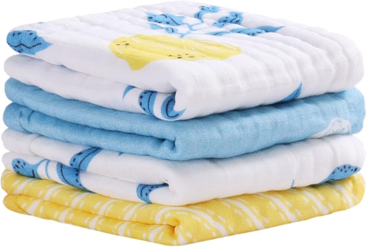 Viviland 100% Cotton Baby Muslin Burp Cloths - Soft & Absorbent - LittleTreasures