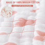 Viviland 100% Cotton Baby Muslin Burp Cloths - Soft & Absorbent - LittleTreasures