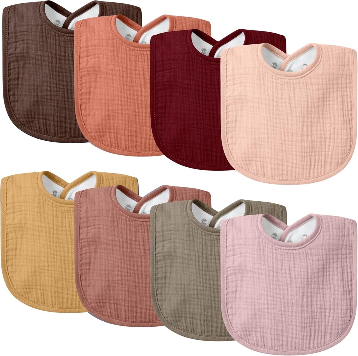 VOMARHUG Ultra - Soft Muslin Baby Bandana Bibs, 8 - Pack - LittleTreasures