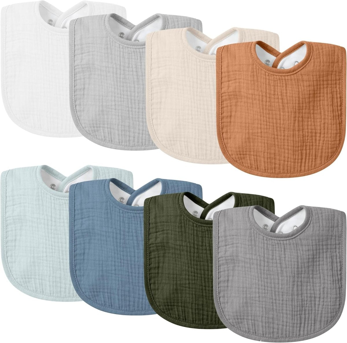 VOMARHUG Ultra - Soft Muslin Baby Bandana Bibs, 8 - Pack - LittleTreasures